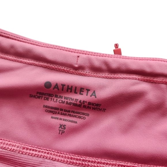 Athleta Women's Pink Floral Printed Run With It 3.5" Short Size XS - Picture 7 of 7